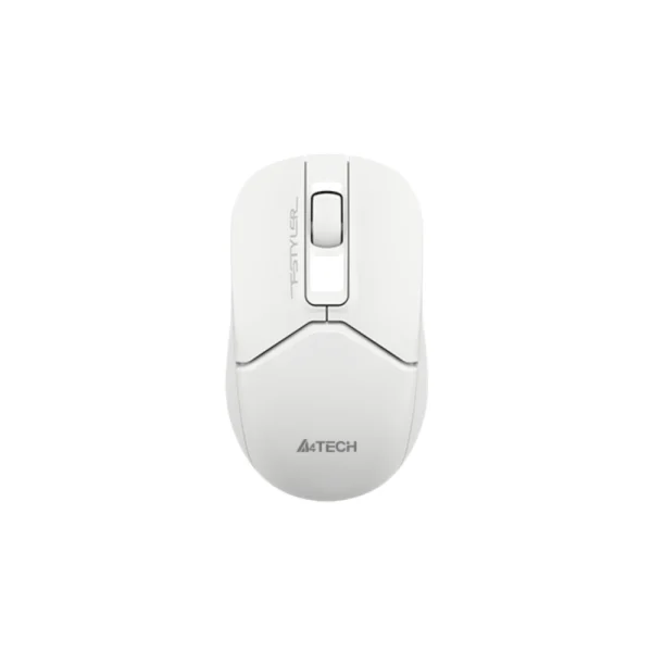 A4tech FB12S Fstyler Dual-Mode Bluetooth & 2.4G Non-Rechargeable Silent Click Mouse USB - White