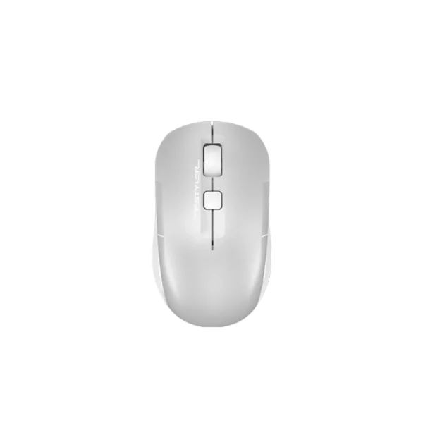 A4tech FB26CS Air2 Fstyler Dual-Mode Bluetooth & 2.4GHz Wireless Silent Click Mouse USB - Icy White