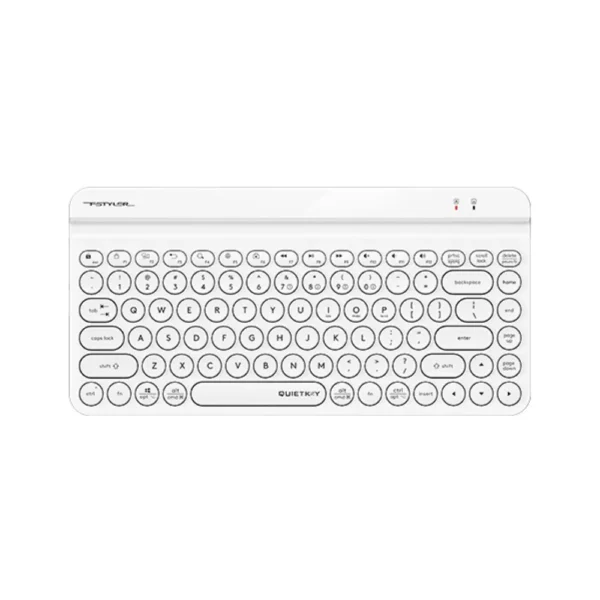 A4tech FBK30 Fstyler Bluetooth & 2.4G Quiet Key Keyboard, USB, US Layout - White