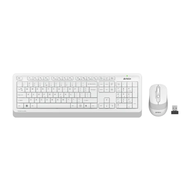 A4tech FG1010S Fstyler Wireless Combo Set (FGK10+FG10S Silent Click), USB, US Layout - White