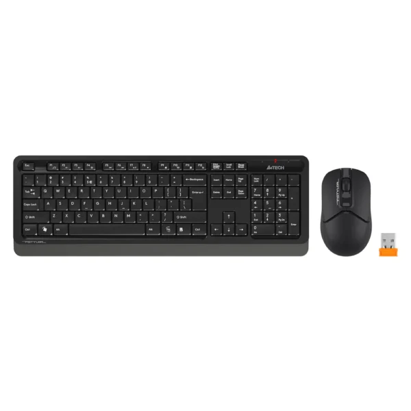 A4tech FG1012S Fstyler 2.4G Multimedia Wireless Desktop Set (FGK10+FG12S Silent Click), USB, US Layout - Black