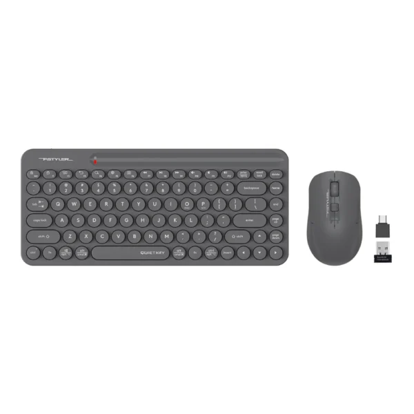 A4tech FG3200 Air2 Fstyler 2.4G Wireless QuietKey Compact Combo Set (FGK32+FG16S Air2), US Layout - Grey