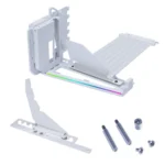 Lian Li VG4v4 4 Slots Vertical GPU Kit w/ 200mm PCIe 5.0 Riser Cable - White - Image 2