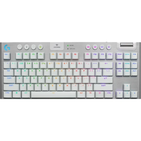 Logitech G915 X Lightspeed TKL Wireless Mechanical Gaming Keyboard - Tactile Switches - White - Open Box