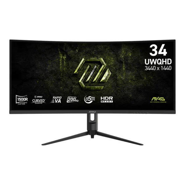 MSI MAG 342CQRF E20 34-inch UWQHD 200Hz Rapid VA Curved Gaming Monitor