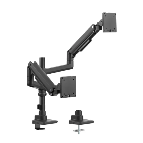 MXG VMA-24P Heavy-Duty Dual Stacked Gas Spring Monitor Arm (Up to 49″ & 20kg per Screen)