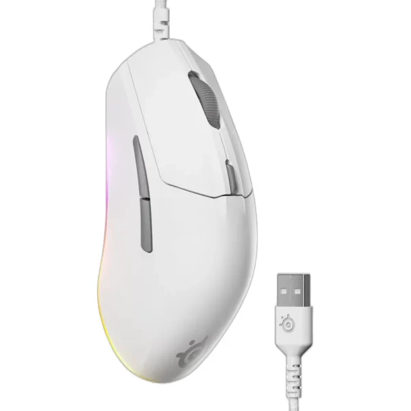 SteelSeries Rival 3 Gen 2 Wired RGB Gaming Mouse - White