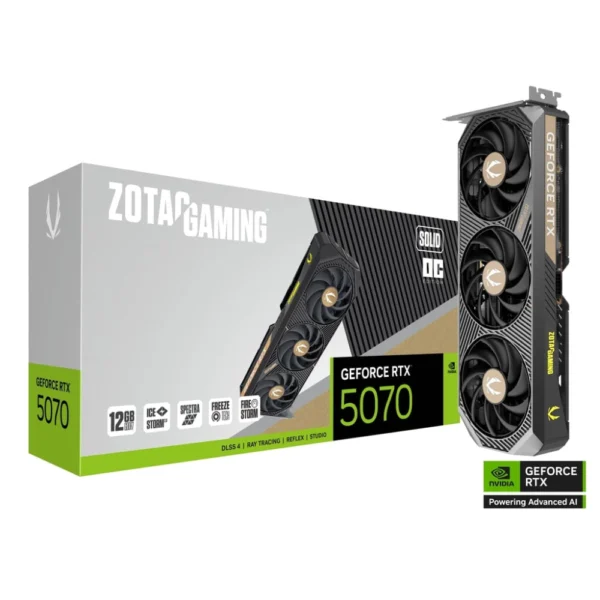 ZOTAC GAMING GeForce RTX 5070 SOLID OC 12GB GDDR7 Graphics Card
