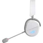 ASUS ROG Pelta (A501) Wireless Gaming Headset, BT/ROG SpeedNova 2.4GHz/USB-C, Lightweight 309g, 50mm ROG Titanium-Plated Drivers, 10mm Super-Wideband Mic, RGB, 70HR Battery, Compatible with PC/Switch/PS5 - White - Image 2