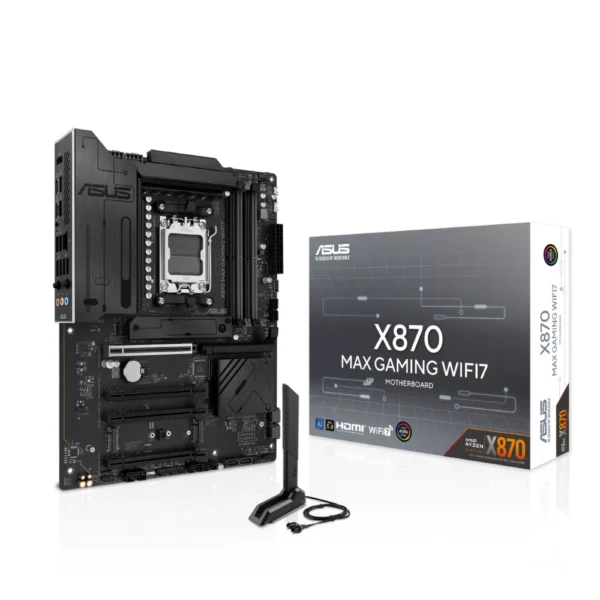 ASUS X870 MAX GAMING WIFI7 DDR5 AM5 ATX Motherboard Supports AMD Ryzen 7000/8000/9000 Series Processors