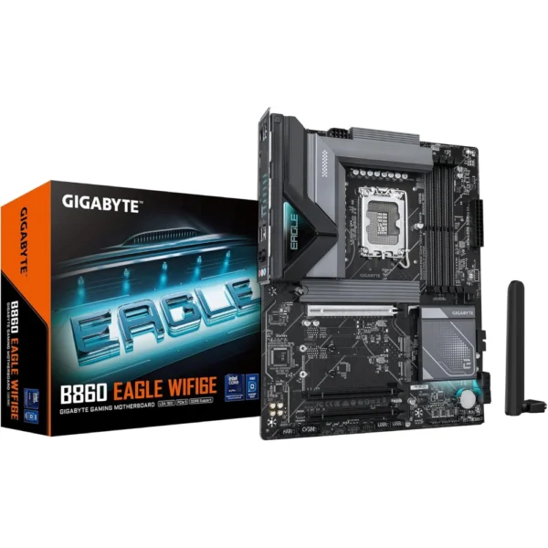 GIGABYTE B860 EAGLE WIFI6E LGA1851 DDR5 Motherboard, Support for the Intel Core Ultra Processors (Series 2)