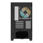GIGABYTE C201 PANORAMIC Micro-ATX Mid Tower PC Gaming Case, Pre-installed 3x ARGB Fans - Black - Image 4