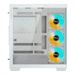 GIGABYTE C500 PANORAMIC STEALTH ICE ATX Mid Tower PC Gaming Case, Pre-installed 4x ARGB Fans - White - Image 2