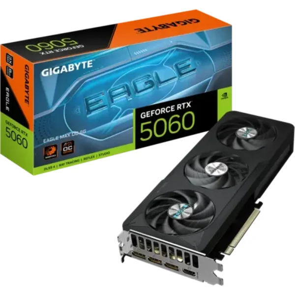 GIGABYTE GeForce RTX 5060 EAGLE MAX OC 8G Graphics Card, PCIe 5.0, GDDR7, GV-N5060EAGLEMAX OC-8GD