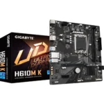 GIGABYTE H610M K (Rev. 1.0) LGA1700 DDR5 Motherboard, Support for the Intel 14th, 13th, and 12th Generation Processors