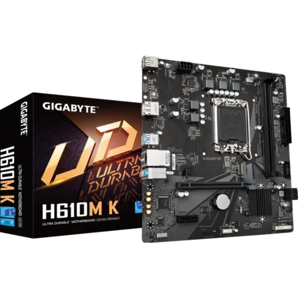 GIGABYTE H610M K (Rev. 1.0) LGA1700 DDR5 Motherboard, Support for the Intel 14th, 13th, and 12th Generation Processors