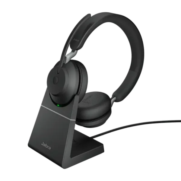 Jabra Evolve2 65 USB-A Bluetooth Adapter Stereo Wireless Headset w/ Charging Stand (USB-A)