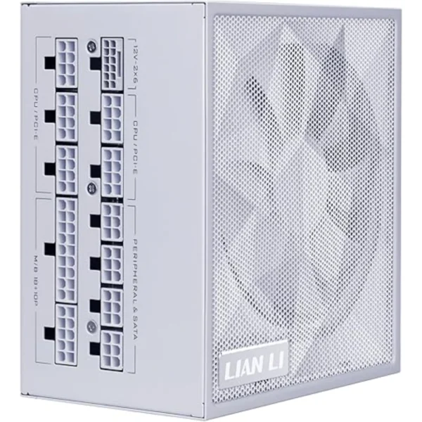 Lian Li SX1000P Platinum 1000W ATX 3.1/PCIe 5.1 Power Supply, Native 12V-2x6 Cable, Fully Modular - White