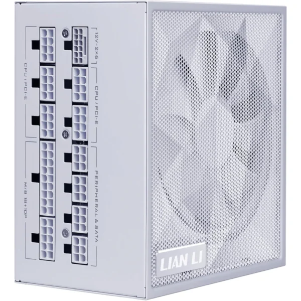 Lian Li SX1200P Platinum 1200W ATX 3.1/PCIe 5.1 Power Supply, Native 12V-2x6 Cable, Fully Modular - White