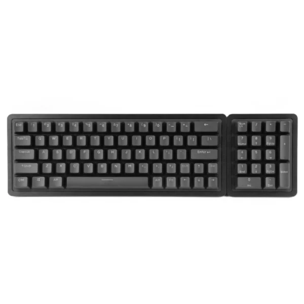 MOUNTAIN Everest 60 Compact RGB Mechanical Keyboard, 64-Key Layout, Aluminum Frame, Hot-Swappable Cherry MX, NKRO, PBT Double-Shot Keycaps, USB-C – Midnight Black/Gateron Milky Yellow Switch (Everest 60 Numpad Bundled)