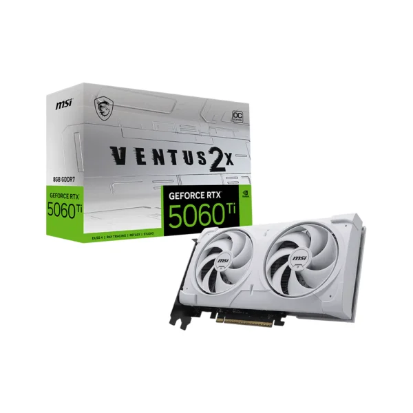 MSI Gaming GeForce RTX 5060 Ti 8G VENTUS 2X OC PLUS Graphics Card - White