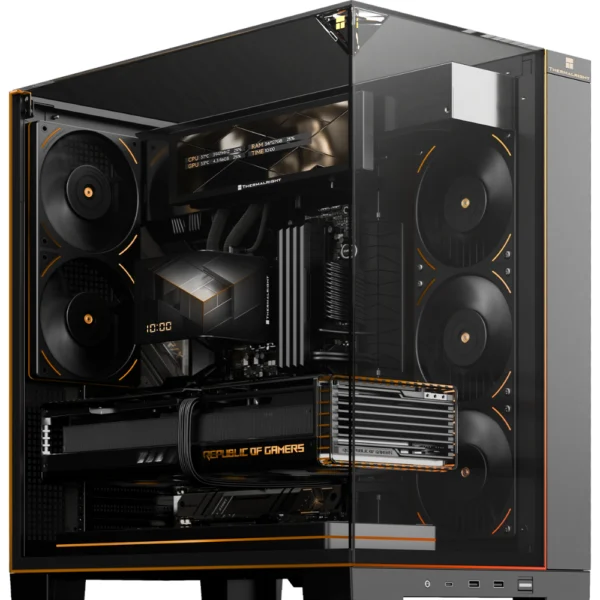 Thermalright A70 VISION ATX ARGB Desktop Case w/ 9.16" LCD Screen - Black - Without Fans