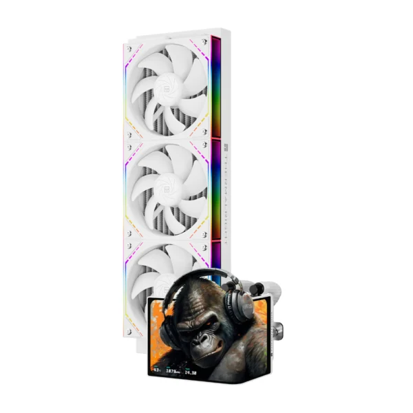 Thermalright Levita Vision 360 ARGB CPU Liquid Cooler, Compatible with LGA115X/1200/1700/1851/2011/2066, AM4/AM5 - White