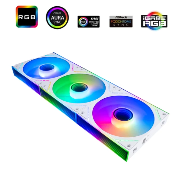 Thermalright TL-M12QRW-S X3 ARGB 3-in-1 Reverse Case Fan - White
