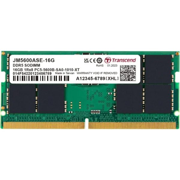 Transcend JetRam JM5600ASE-16G Laptop Memory Module 16GB Single DDR5 5600MHz