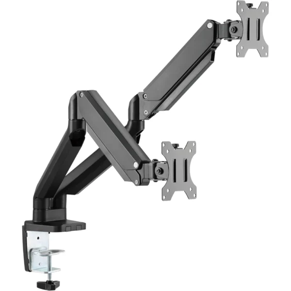 Twisted Minds Premium Dual Gas Spring Pole Mounted Monitor Arm - Black TM-26-C012