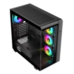 Astro AGC-U31A ATX Gaming Case, 4x Pre-installed ARGB Infinity Fans w/ 6-Port Fan Hub and Remote - Image 3
