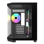 Astro AGC-X40M Dual-Chamber Micro-ATX Gaming Case, 3x Pre-installed ARGB Fans - Image 2