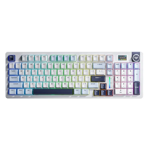 AULA S98 PRO Wireless RGB Mechanical Gaming Keyboard, Star Vector (Seiya) Switch - Glacial Blue