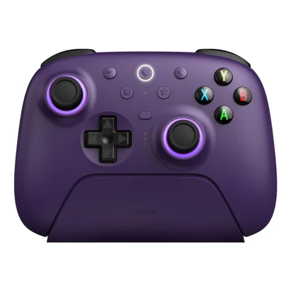 8BitDo Ultimate 2 Wireless Controller for Windows, Android, SteamOS & Apple Devices with TMR Joysticks, Hall Effect Triggers, 1000Hz Polling Rate, Charging Dock, Motion Control & RGB Lighting - Purple