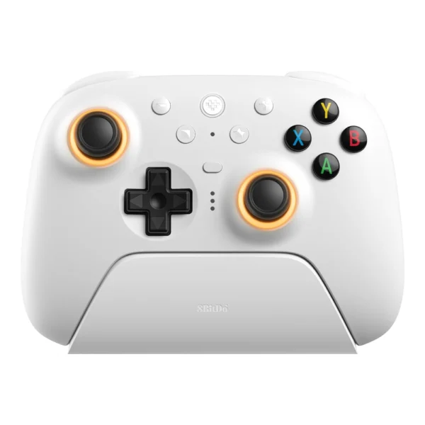 8BitDo Ultimate 2 Wireless Controller for Windows, Android, SteamOS & Apple Devices with TMR Joysticks, Hall Effect Triggers, 1000Hz Polling Rate, Charging Dock, Motion Control & RGB Lighting - White