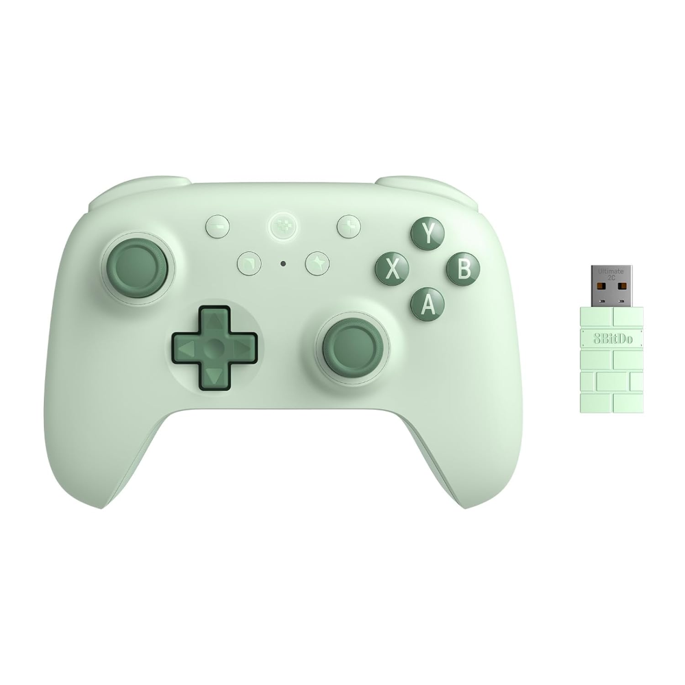 8Bitdo Ultimate 2C Wireless Controller for Windows PC and Android, with 1000 Hz Polling Rate, Hall Effect Joysticks and Triggers, and Remappable L4/R4 Bumpers – Green