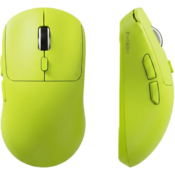 EWEADN E9 Lightweight Tri-Mode Wireless Gaming Mouse, 12000 DPI, 65g, 1000Hz Polling Rate, 500mAh Battery, Intel S203 Sensor - Green