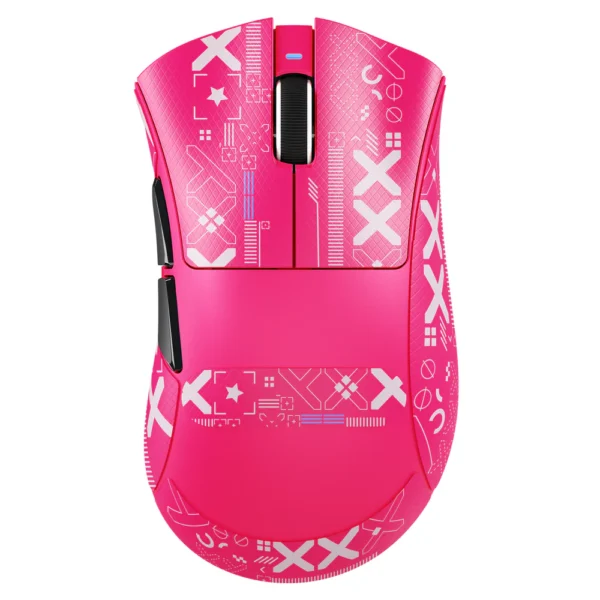 ATTACK SHARK V3 Ultra-Light Tri-Mode Gaming Mouse, 25,000 DPI, PAW3311 Sensor, Bluetooth, 2.4GHz Wireless & Wired, 1000Hz Polling Rate, 62g Lightweight Gaming Mouse, 500mAh Battery, Programmable Buttons - Rose Red