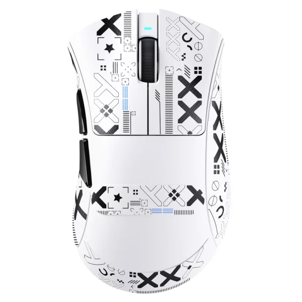 ATTACK SHARK V3 Ultra-Light Tri-Mode Gaming Mouse, 25,000 DPI, PAW3311 Sensor, Bluetooth, 2.4GHz Wireless & Wired, 1000Hz Polling Rate, 62g Lightweight Gaming Mouse, 500mAh Battery, Programmable Buttons - White