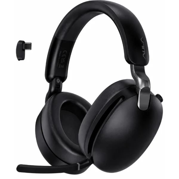 AULA A500 Tri-Mode Wireless Gaming Headset with ANC, Supports Bluetooth, 2.4GHz & USB Wired - Black