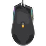 AULA F805 RGB Backlit Ergonomic Wired Gaming Mouse, Adjustable 6400 DPI with 7 Programmable Buttons - Black - Image 2