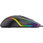 AULA F805 RGB Backlit Ergonomic Wired Gaming Mouse, Adjustable 6400 DPI with 7 Programmable Buttons - Black - Image 4