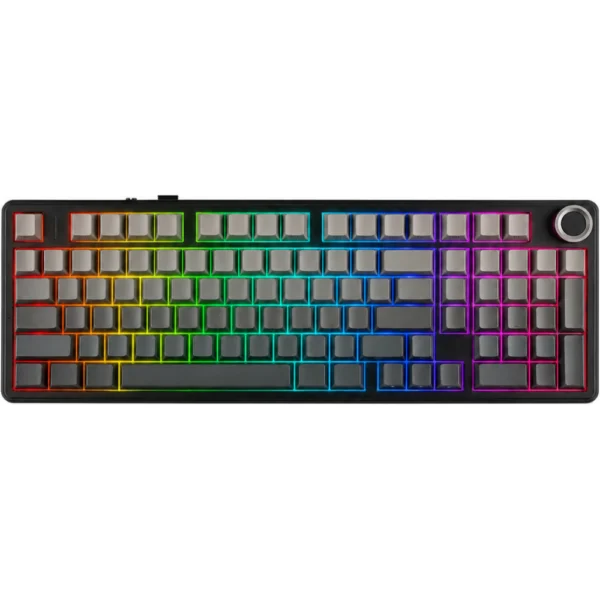 AULA F99 Pro Wireless Mechanical Keyboard, 96% Gasket Hot Swappable Custom Keyboard - Gradient Grey - LEOBOG Nimbus V3 Switch