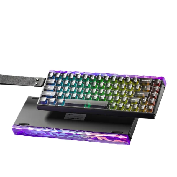 AULA HERO 68 HE Wired Mechanical Keyboard, 8K Polling Rate/128k Scanning Rate, 68% Gasket Hall Effect Hot Swappable Custom Keyboard - Black Frosted Translucent - Jade King Switch