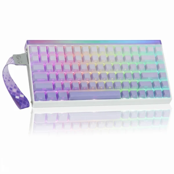 AULA HERO 84 HE Wired Mechanical Keyboard, 8K Polling Rate/128k Scanning Rate, 75% Gasket Hall Effect Hot Swappable Custom Keyboard - Gradient Purple - Jade King Switch