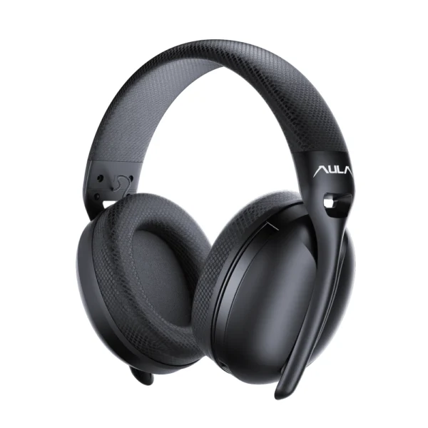 AULA S6 Tri-Mode Wireless Gaming Headset, Ultra-Lightweight 22H Battery, Support Bluetooth, 2.4GHz & Wired - Black
