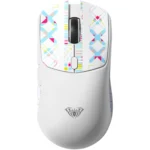 AULA SC580X Tri-Mode Wireless Gaming Mouse, PAW3311 Sensor, Adjustable 10000 DPI, Supports Bluetooth 5.0, 2.4GHz, USB-C Wired - White