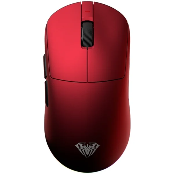 AULA V9 Ultra Lightweight Tri-Mode Wireless Gaming Mouse, PAW3950 Sensor, Max 42,000 DPI, Dual 8K Polling Rate, Omron Optical Switches, 600mAh Battery, Bluetooth/2.4GHz/Wired - Starfighter Red