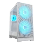 COUGAR AIRFACE 180 ARGB ATX Mid Tower PC Case, White - 3x Pre-installed Fans