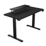 Cougar E-STAR 120 Electric Gaming Desk, Full Desk Mouse Pad, Removable Monitor Stand, Shields for Transmission Shaft & Motor, Cable Tray for Easy Management, Headset Hook – Black - Image 5